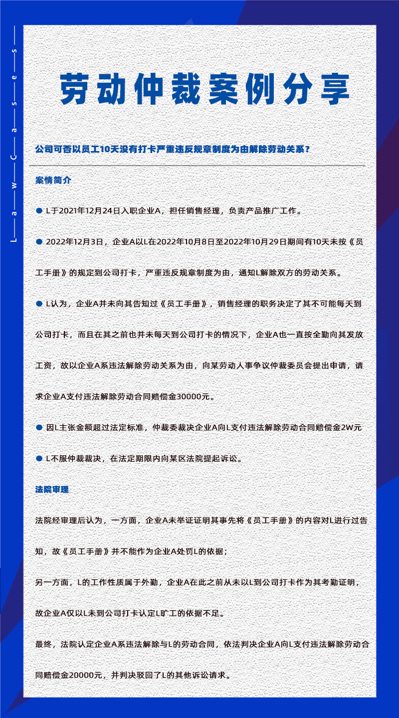 万古科技eHR系统相关劳动仲裁案件分享20250324：想裁员找茬说没打卡可行嘛？