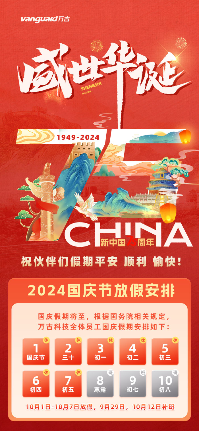 万古科技祝愿eHR新老用户国庆节快乐!